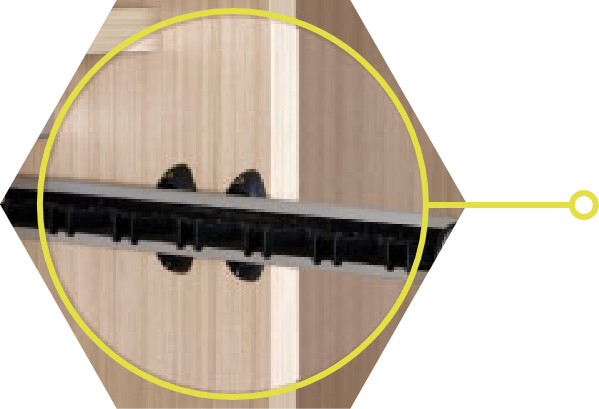 Detail of a belt rack